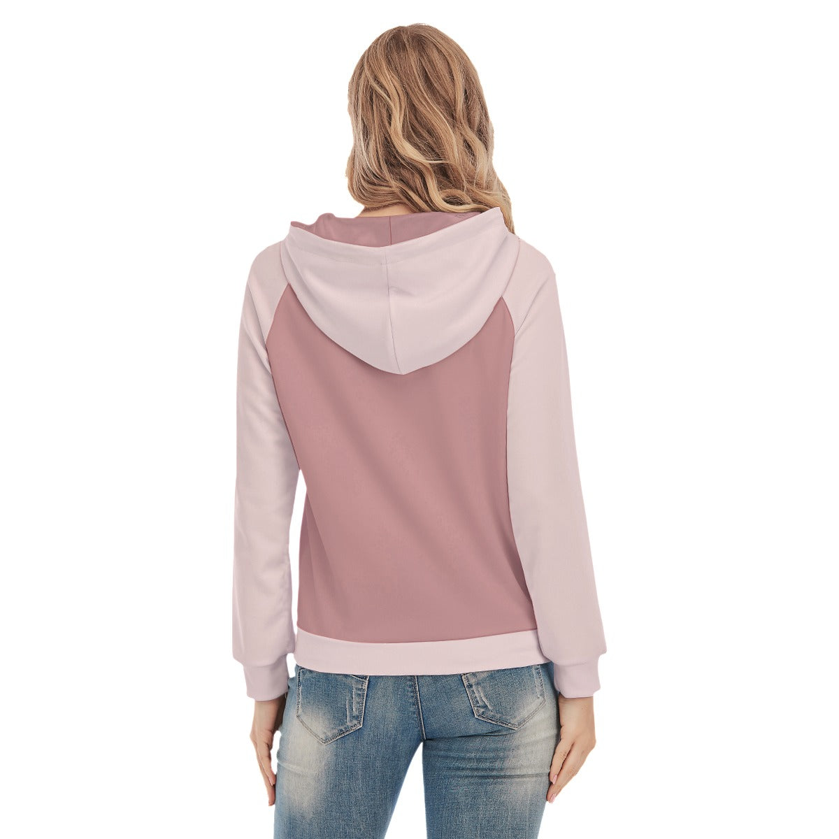 Women's Raglan Sleeve Hoodie With Zipper Closure