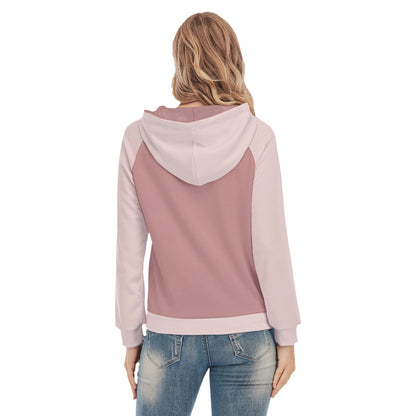 Women's Raglan Sleeve Hoodie With Zipper Closure